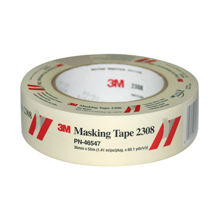 3M 2308高性能遮蔽膠帶Tan 36 mm x 55 m 卷